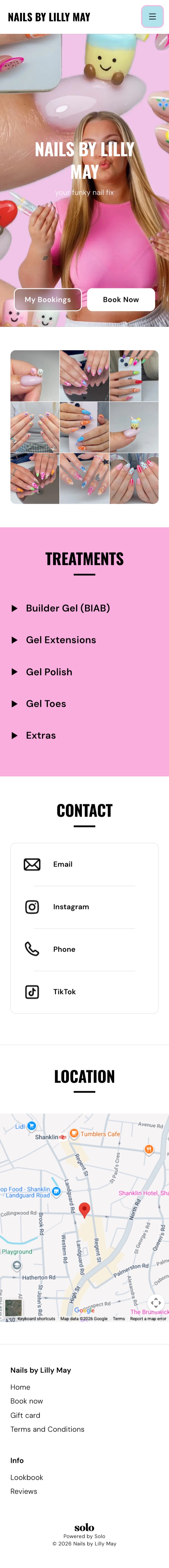 Full Nails by Lilly May website built with Solo